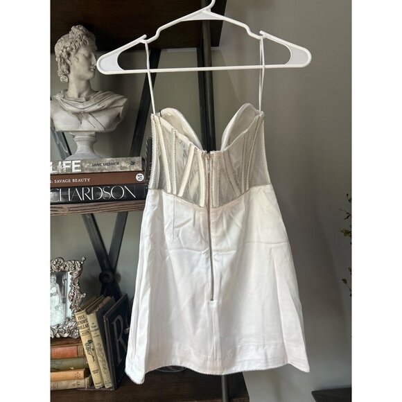 retrofete Ludlow Strapless Corset Mini Dress White Womens Size XS - Picture 10 of 13